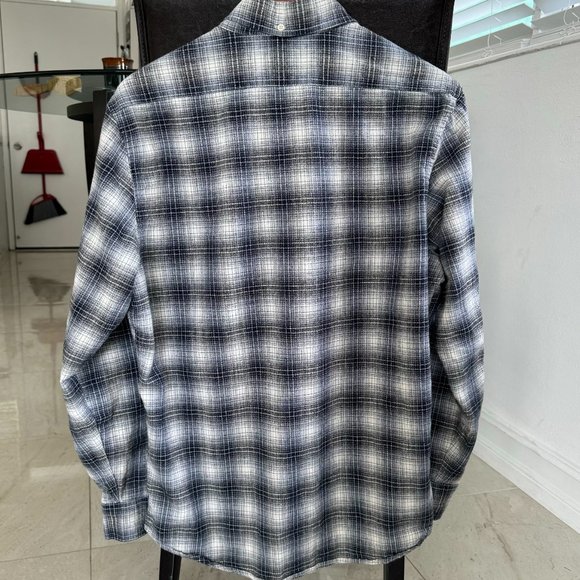 Taylor Stitch Blue and White Plaid Casual Button Down Shirt - Picture 5 of 5